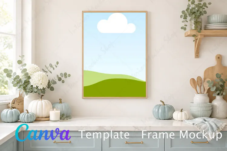 Kitchen frame mockup Canva