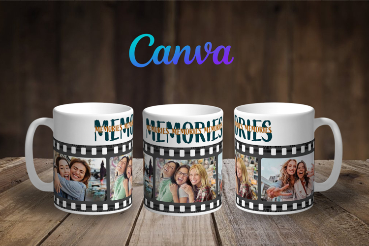 Memories Mug. Memories Template. Mug Canva Template.