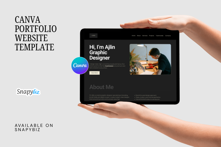 Canva Portfolio Website Editable Template