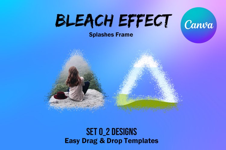Canva Frame Template Bleach Effect Fill Your Own Set O