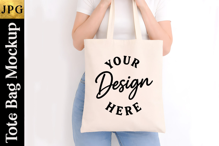 Canvas Tote Bag Mockup | Neutral Canvas Bag