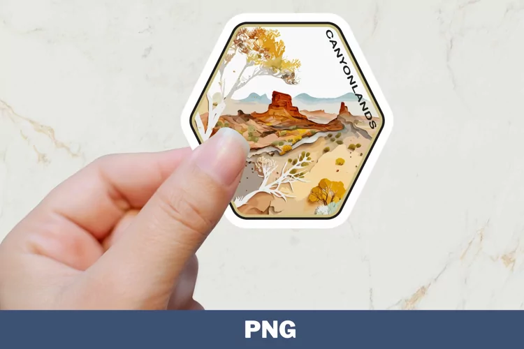 Canyonlands National Park PNG Sticker Design