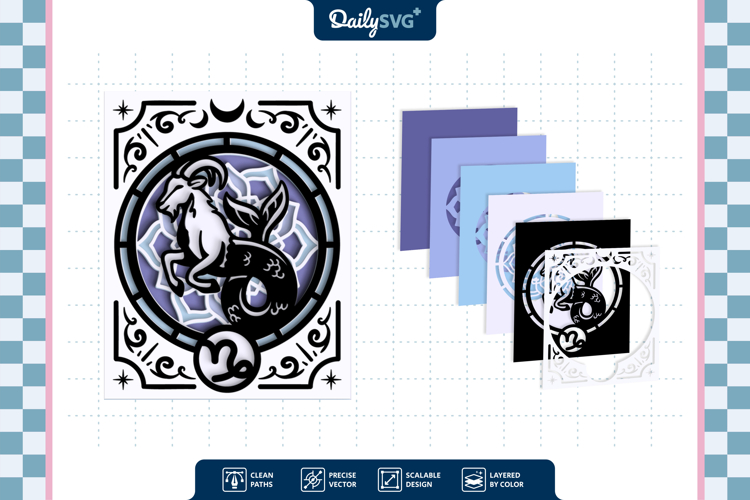 Capricorn Zodiac Shadow Box