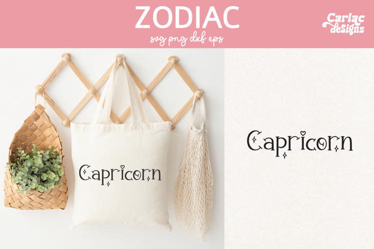 Capricorn Zodiac Sign SVG and Sublimation