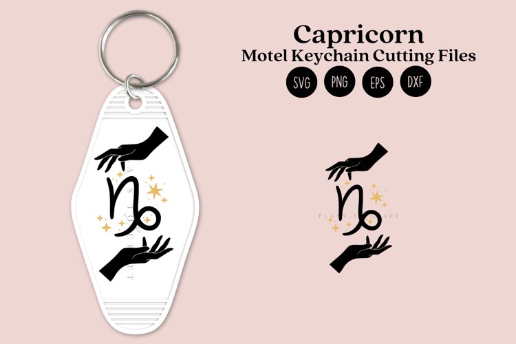 Capricorn Zodiac Signs Motel Keychain SVG