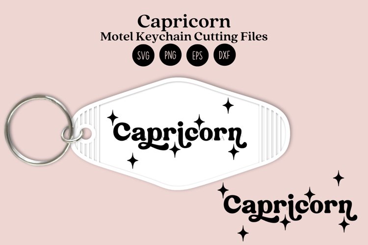 Capricorn zodiac signs keychain svg cutting files or sublimation files for keychain