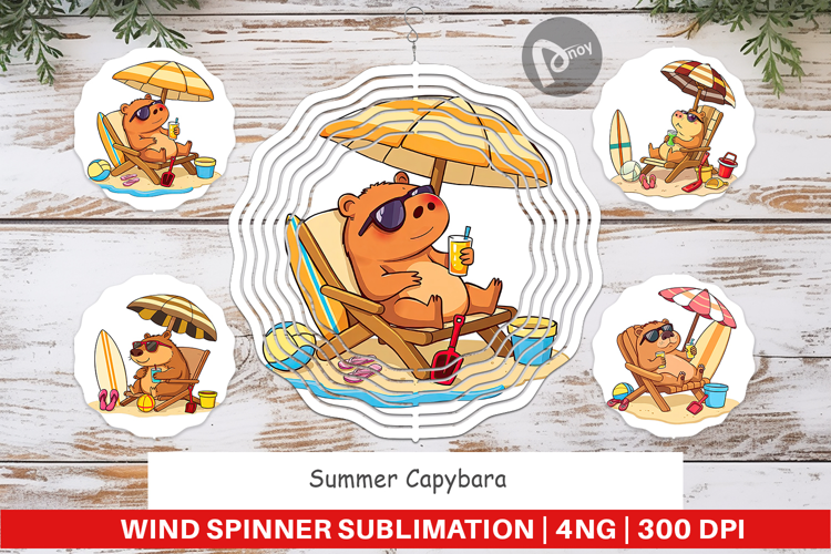Wind Spinner Summer Capybara