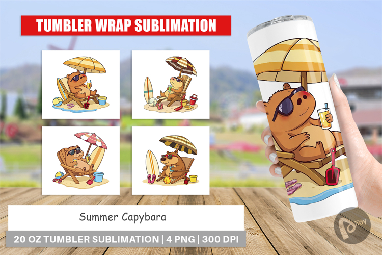 Tumbler Summer Capybara