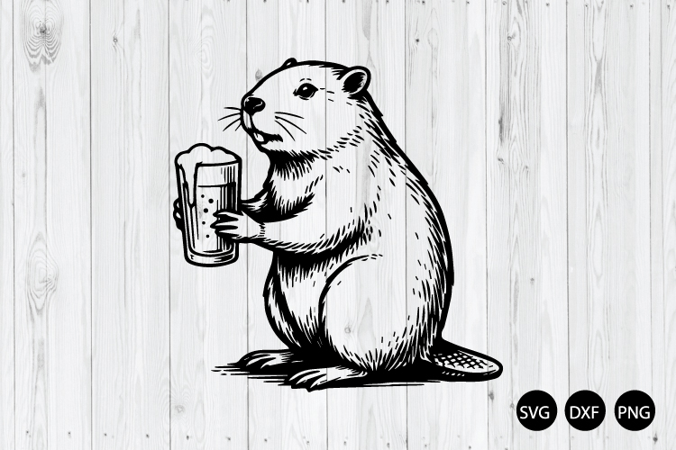Funny Capybara Beer SVG, Capybara SVG, Funny Capybara Beer