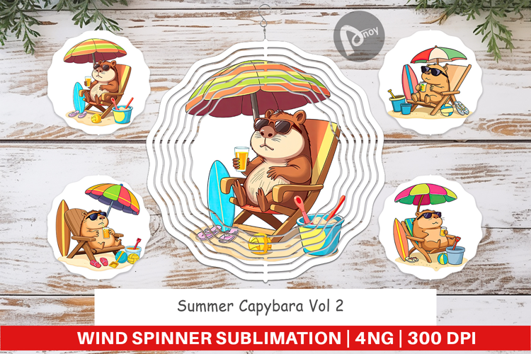 Wind Spinner Summer Capybara