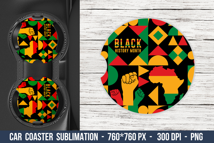 Black History Month Car Coaster, Africa Car Coaster, Coaster