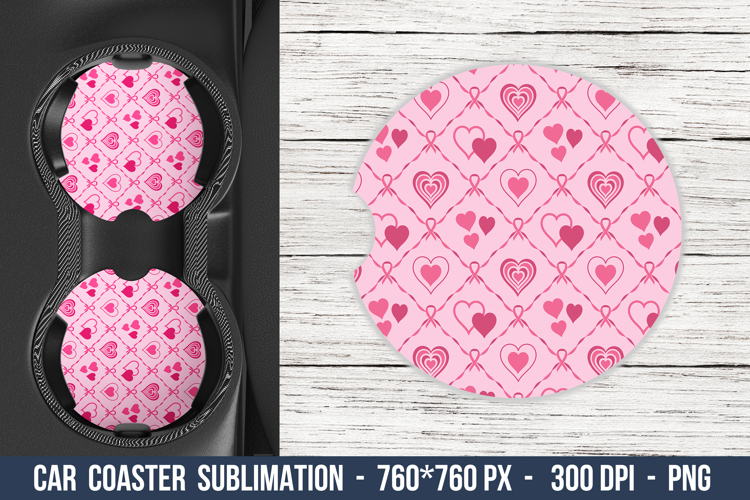 Breast Cancer Car coaster, Pink Ribbon Car Coaster, Coaster