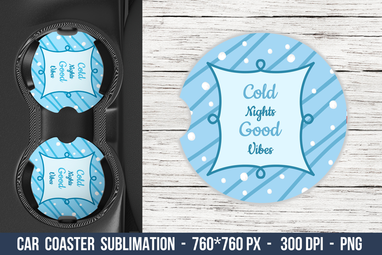 Winter Quote Car Coaster | Car Coaster Sublimation