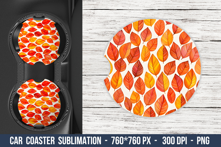 Fall Leaves Car coaster | Car Coaster Sublimation