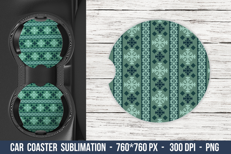 Snowflake Nordic Pattern Car Coaster | Car Coaster Png