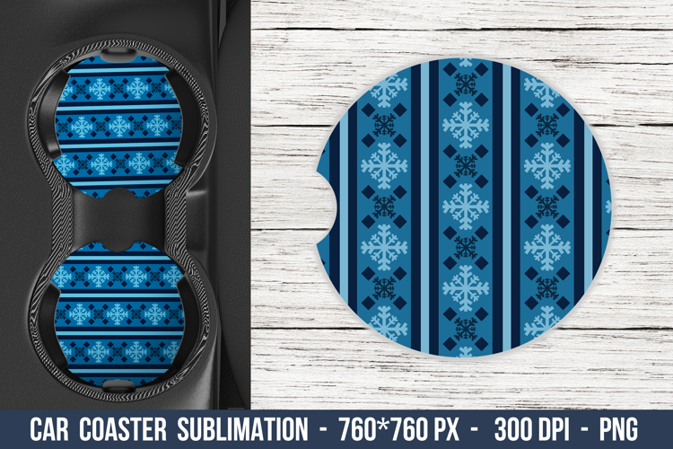 Snowflake Nordic Pattern Car Coaster | Car Coaster Png