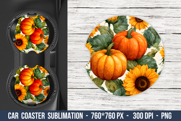 Fall Car coaster | Car Coaster Sublimation