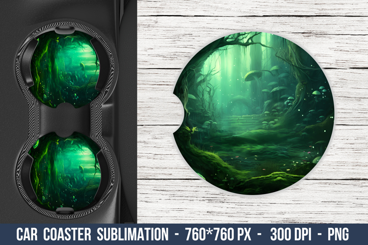 Fantasy Forest Car Coaster | Car Coaster Sublimation