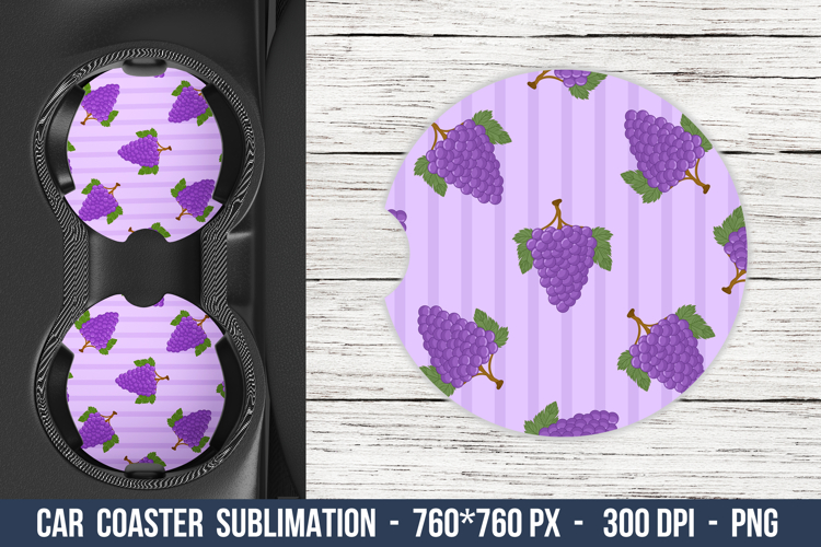 Grape Stripes Car Coaster | Car Coaster Sublimation