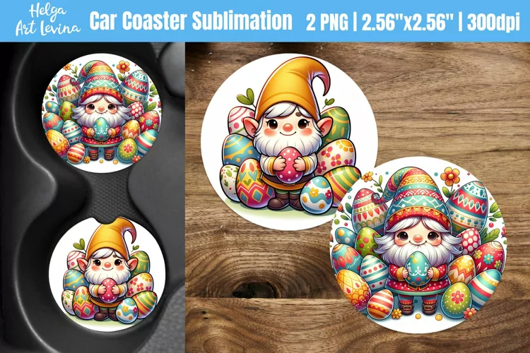 Easter Car Coaster Sublimation