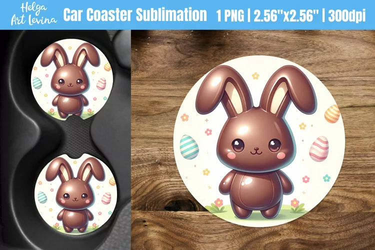 Easter Car Coaster Sublimation
