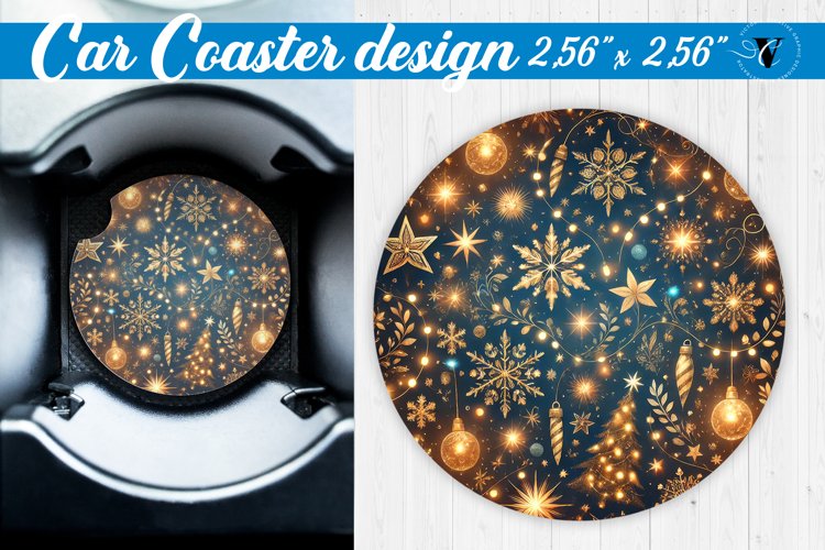 Car Coaster | Christmas Pattern | Christmas example image 1