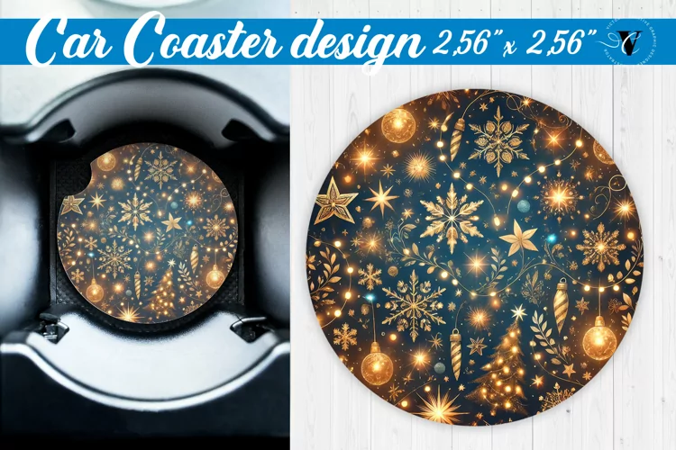 Car Coaster | Christmas Pattern | Christmas