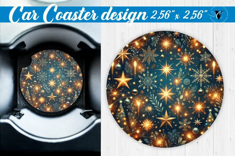 Car Coaster | Christmas Pattern | Christmas