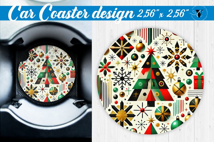 Car Coaster | Christmas Pattern | Christmas