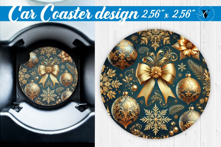 Car Coaster | Christmas Pattern | Christmas