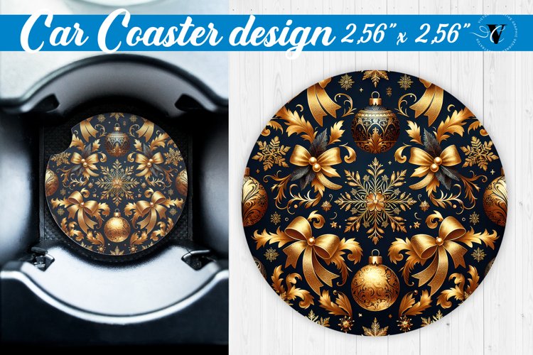 Car Coaster | Christmas Pattern | Christmas