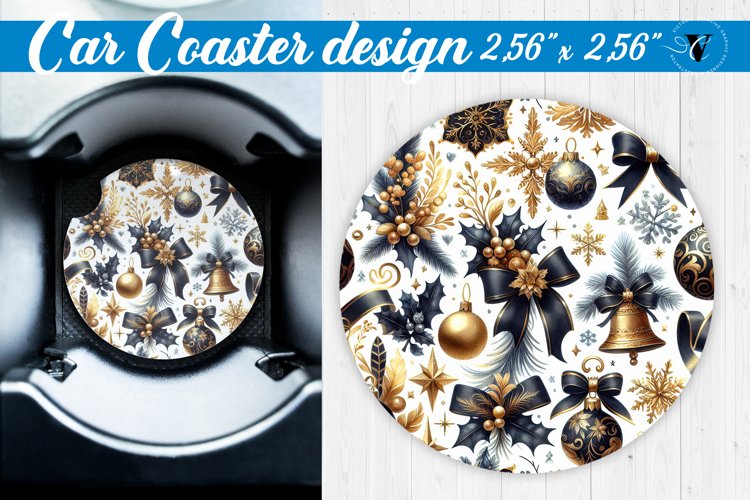 Car Coaster | Christmas Pattern | Christmas
