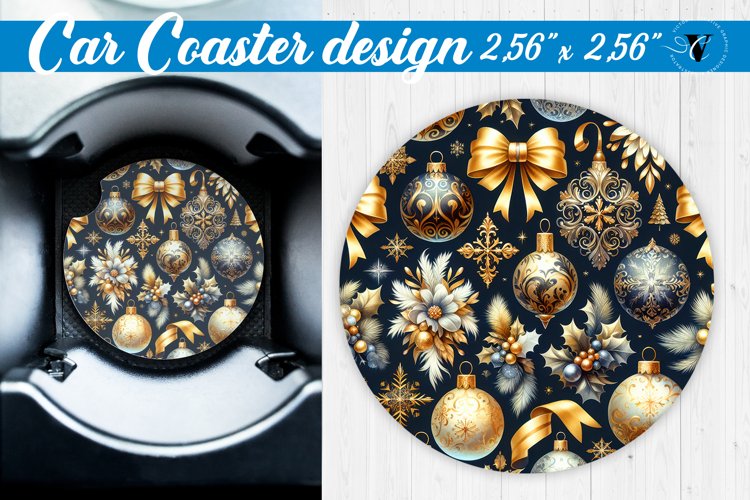 Car Coaster | Christmas Pattern | Christmas