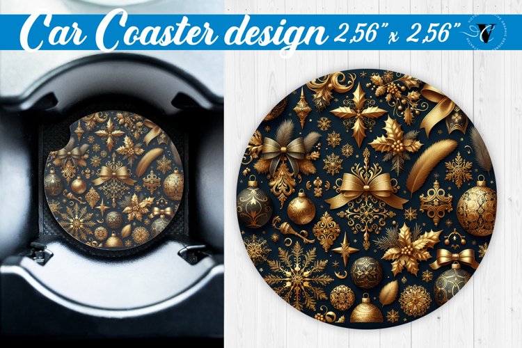 Car Coaster | Christmas Pattern | Christmas