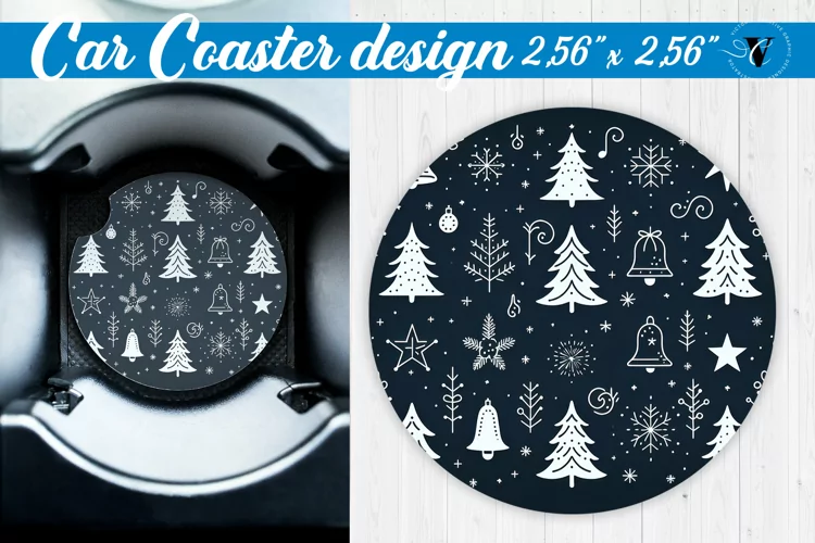 Car Coaster | Christmas Pattern | Christmas