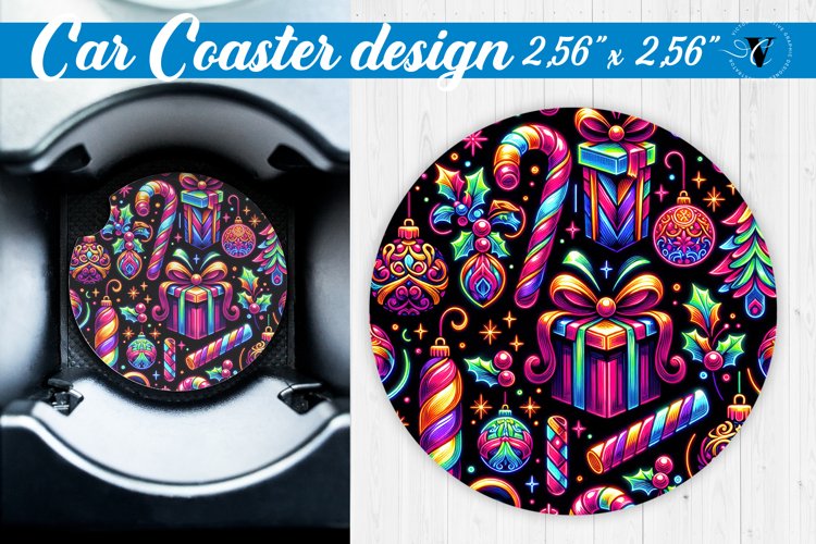 Car Coaster | Christmas Pattern | Christmas