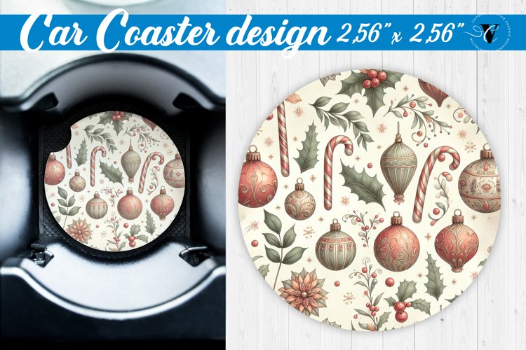 Car Coaster | Christmas Pattern | Christmas