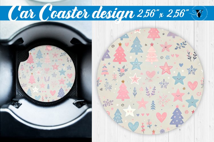 Car Coaster | Christmas Pattern | Christmas example image 1