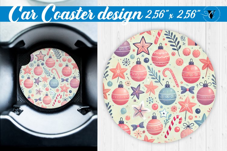 Car Coaster | Christmas Pattern | Christmas