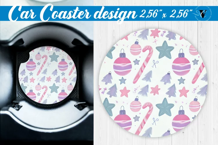 Car Coaster | Christmas Pattern | Christmas