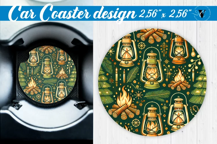 Car Coaster | Christmas Pattern | Christmas