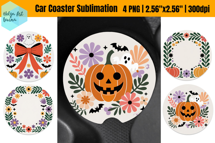 Halloween PNG | Car Coaster Sublimation