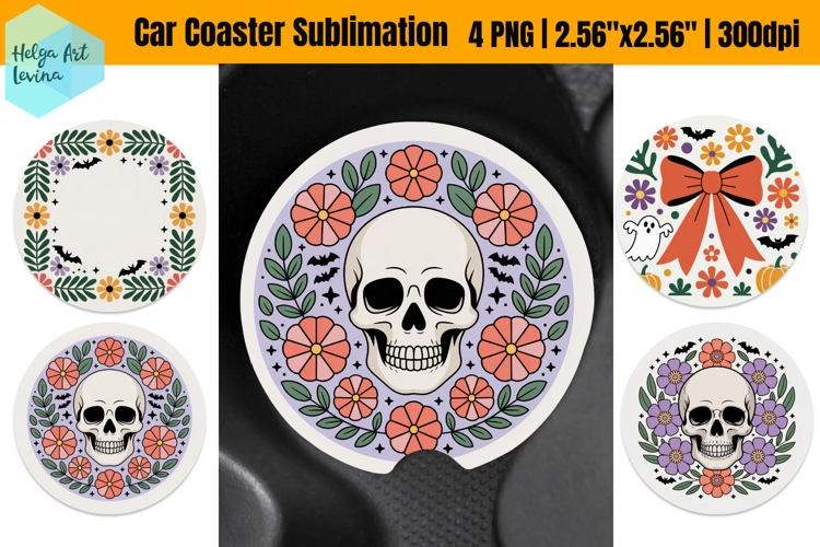 Halloween PNG | Car Coaster Sublimation