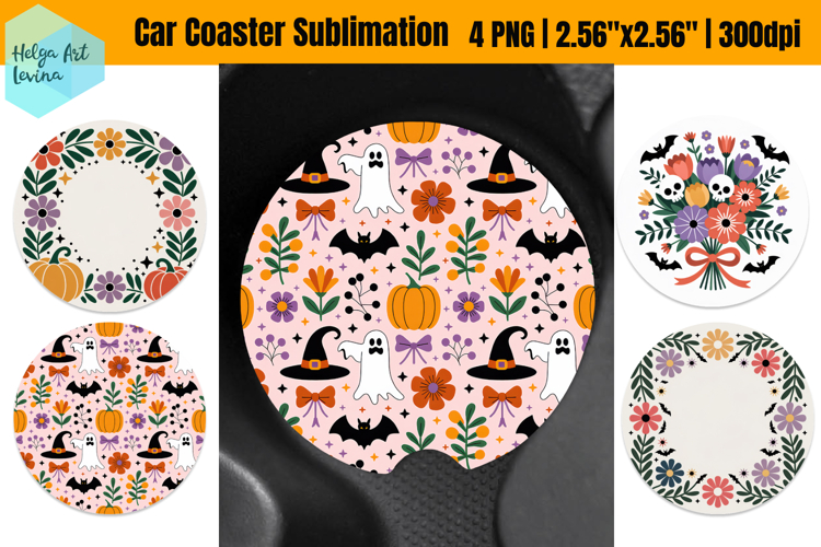Halloween PNG | Car Coaster Sublimation