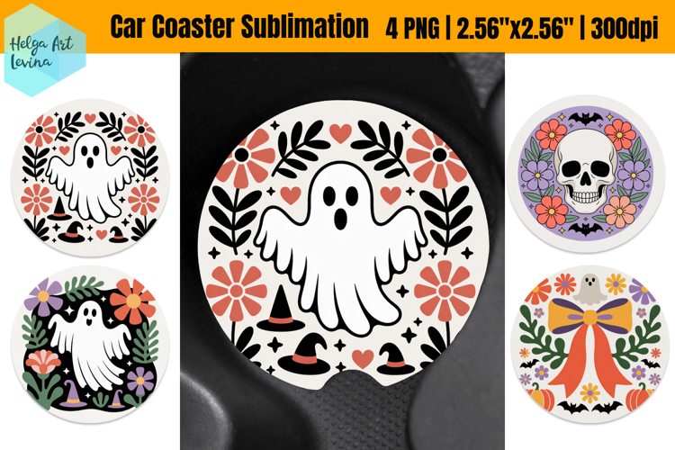 Halloween PNG | Car Coaster Sublimation