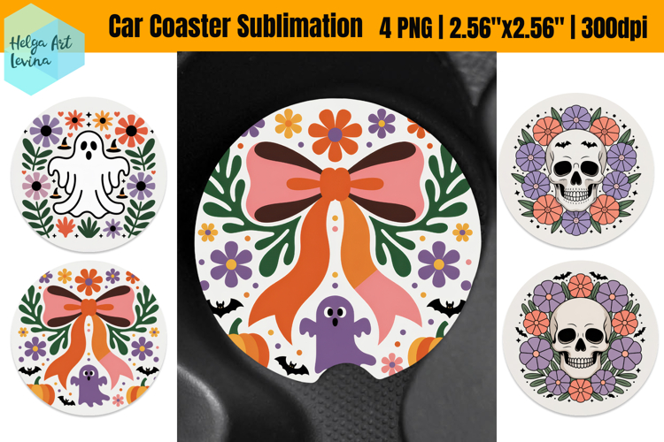 Halloween PNG | Car Coaster Sublimation