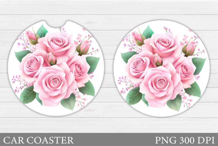 Roses Car Coaster. Rose Car Coaster Sublimation