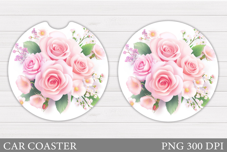 Roses Car Coaster. Rose Car Coaster Sublimation