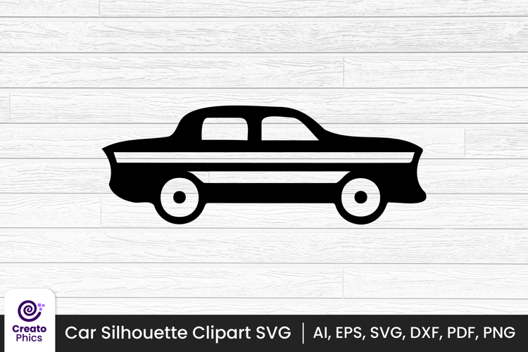 car silhouette black vehicle clipart | printable vector SVG