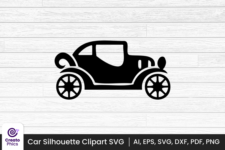 car silhouette black vehicle clipart | printable vector SVG